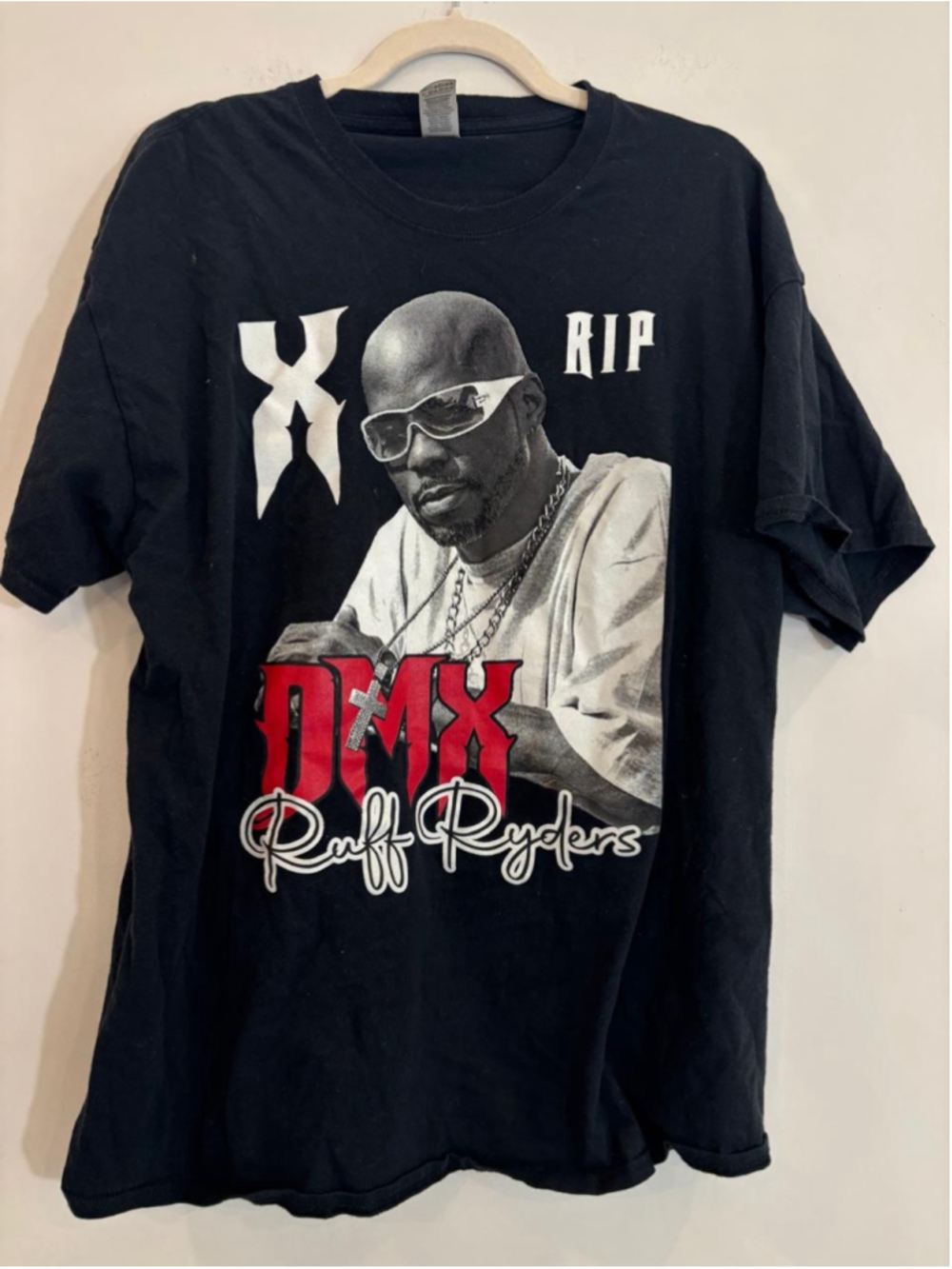 Men's Gildan DMX Ruff Ryders Graphic T-Shirt Black Red XL #C86